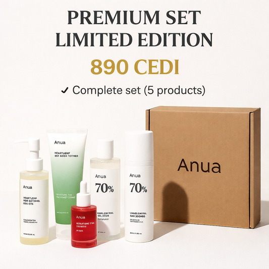 Anua 5-in-1 Korean Skincare Set.